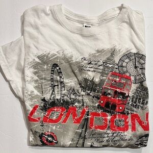 White London sightseeing landmark souvenir Graphic cotton T-Shirt size medium